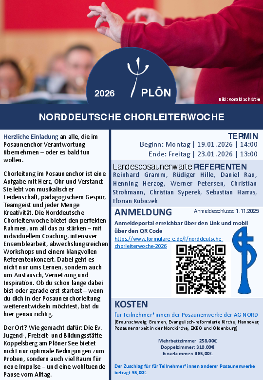 Flyer Norddeutsche Chorleiterwoche 26 final